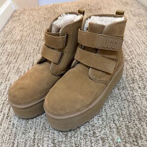 UGG Neumel Platform Chestnut Suede Boots
